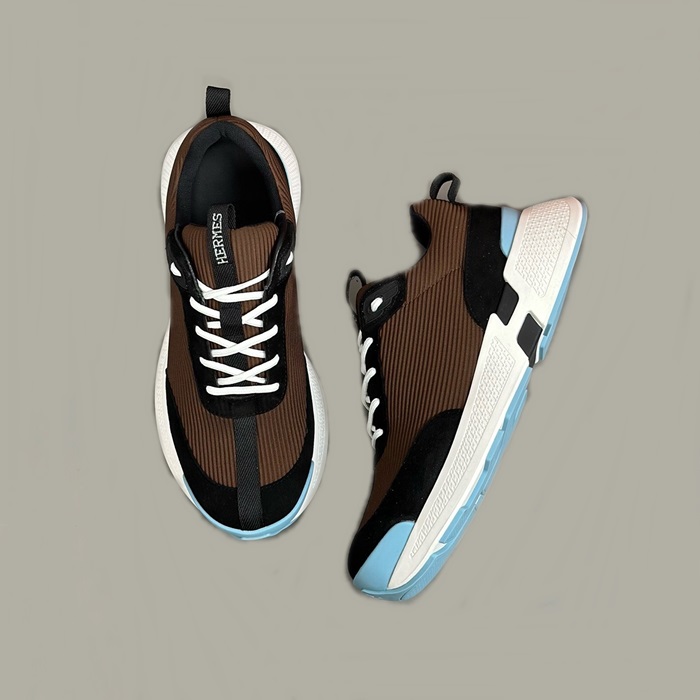エルメスメンズブラウンスニーカーs689