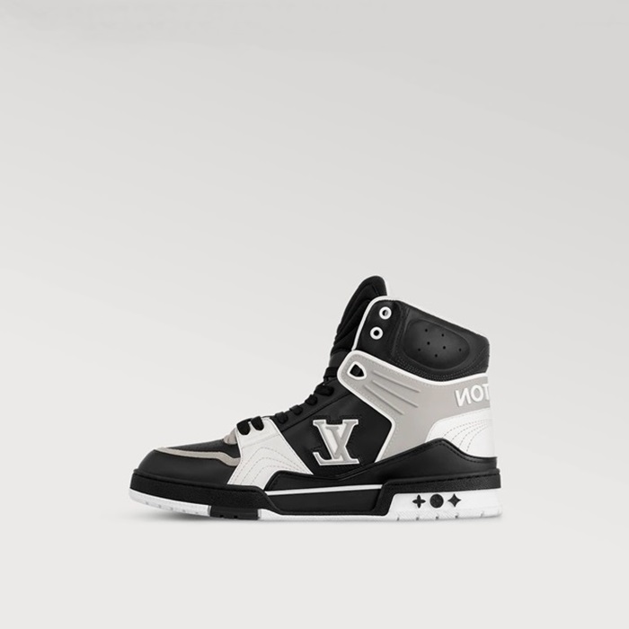 ルイヴィトンメンズブラックハイトップスニーカーs754