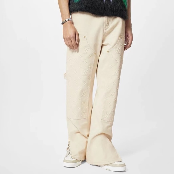 ルイヴィトンメンズアイボリージーンズc881