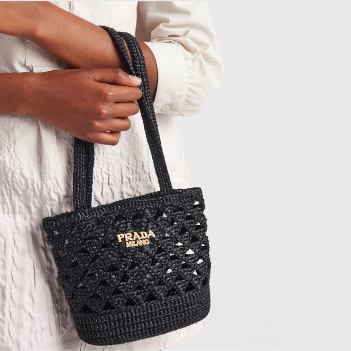 プラダレディースラフィアクロシェショルダーバッグ1G494b2031