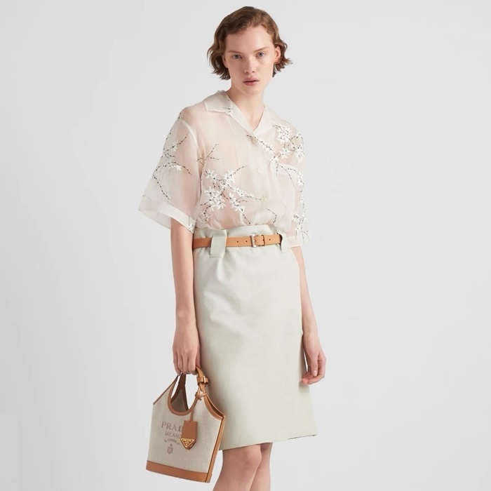 プラダレディースキャンバストートバッグ1E074b2036