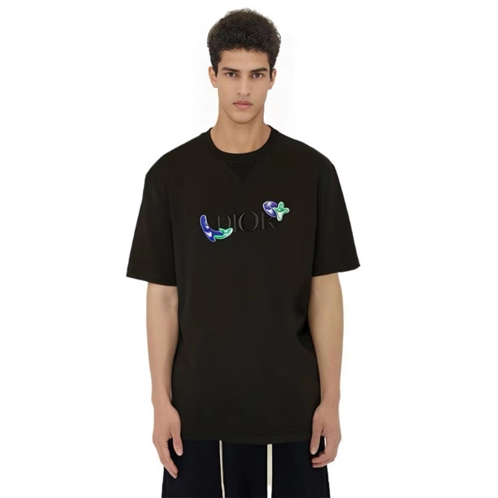 ディオールメンズブラック半袖Tシャツc879