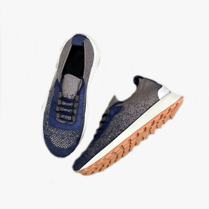 ブルネロクチネリメンズネイビースニーカーs775