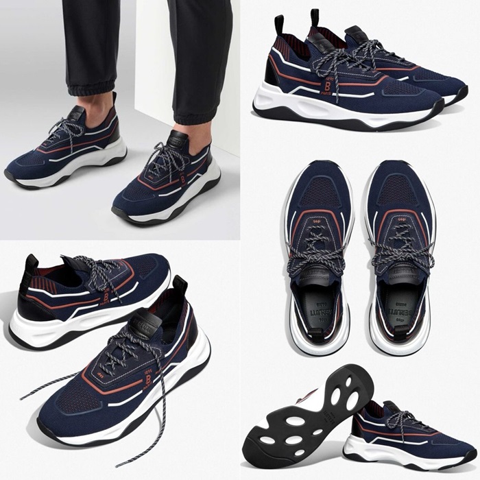 ベルルッティメンズネイビースニーカーs780