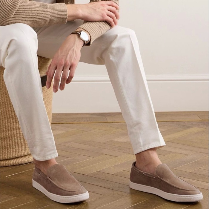 ブルネロクチネリメンズブラウンローファーs785