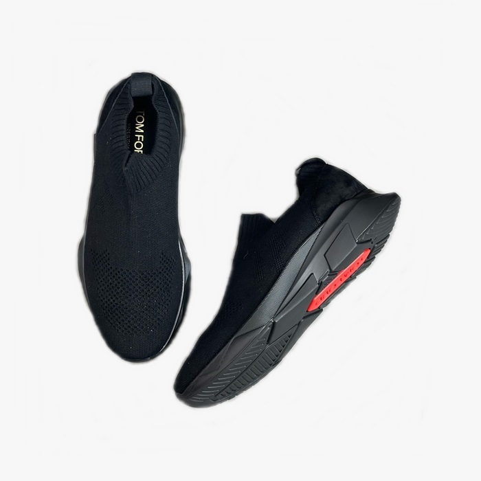 トムフォードメンズブラックスニーカーs822