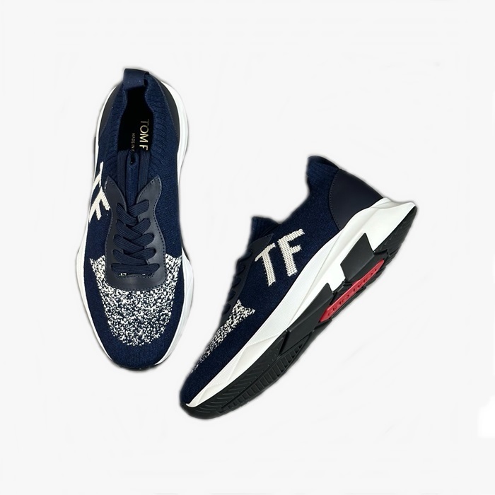 トムフォードメンズネイビースニーカーs825