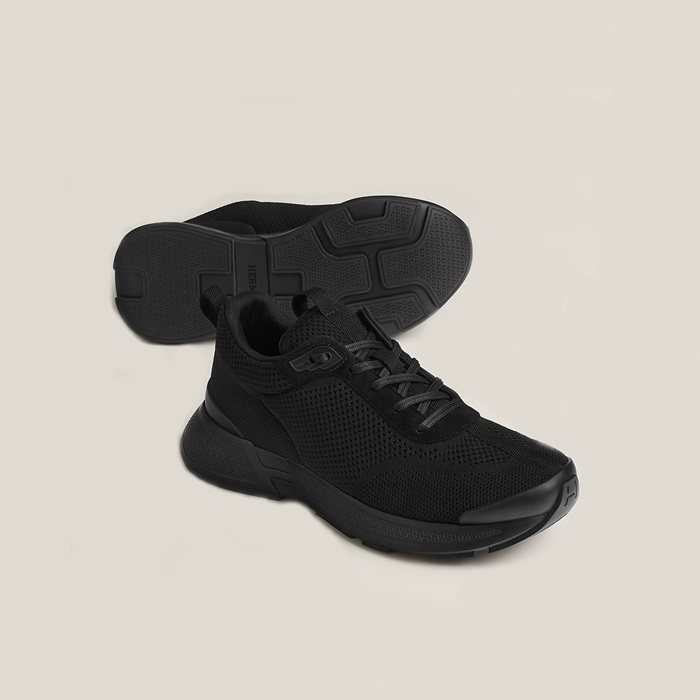 エルメスメンズブラックスニーカーs863