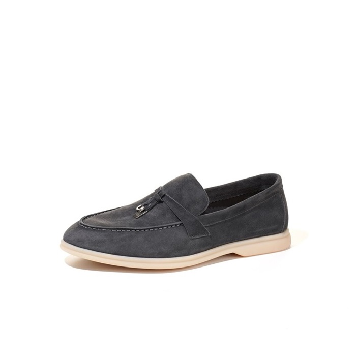 ロロピアーナユニセックスディープグレーローファーs953