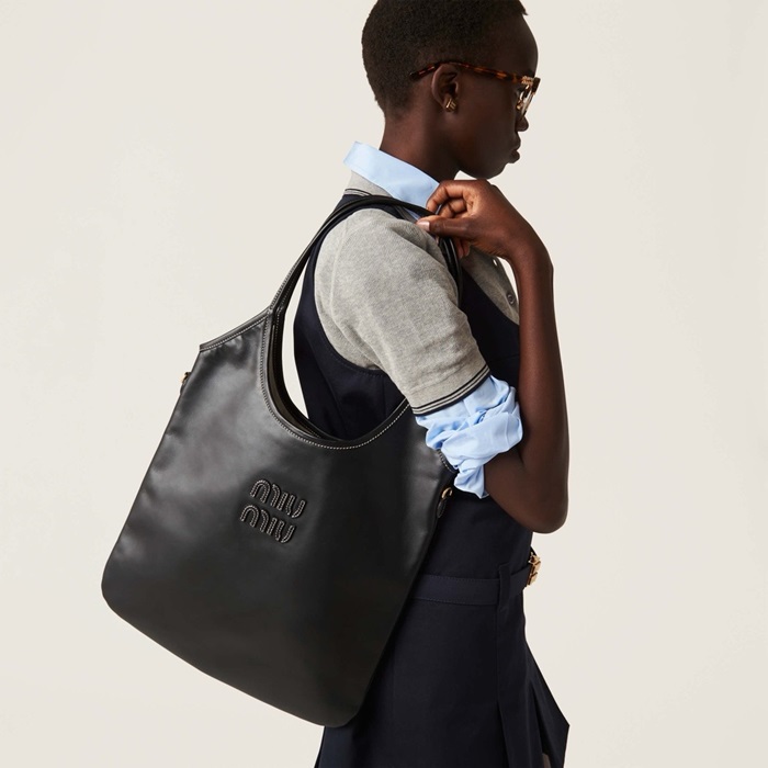 ミュウミュウレディースブラックアイヴィーバッグb2137