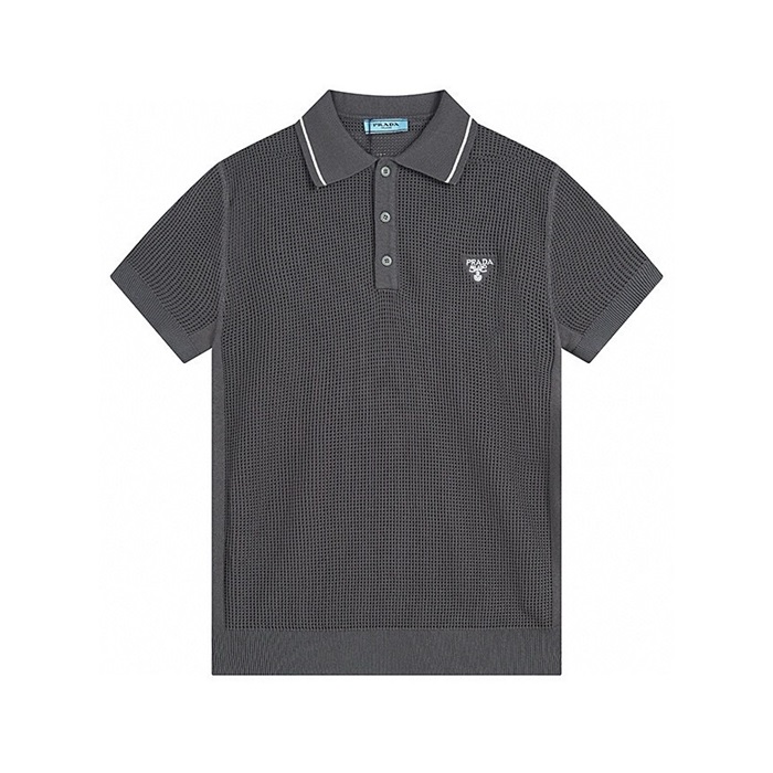 プラダメンズグレーポロ半袖Tシャツc932