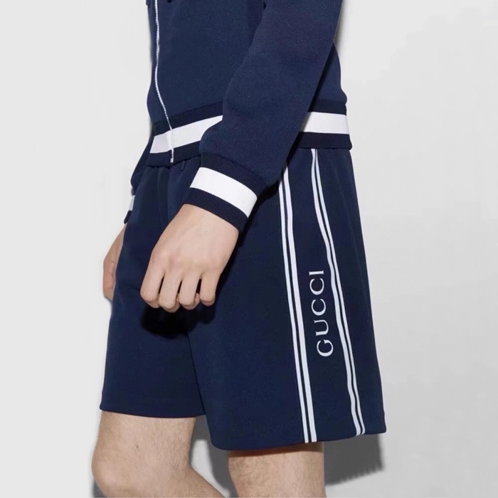 グッチメンズネイビーショートパンツc951