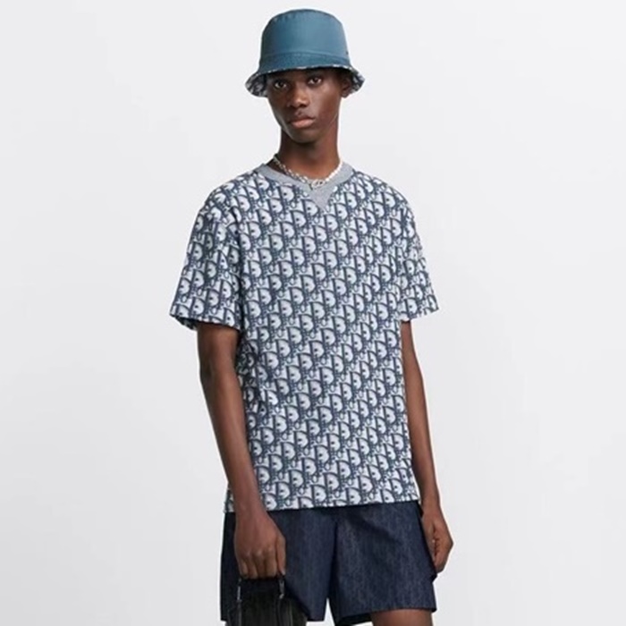 ディオールメンズブルー半袖Tシャツc959