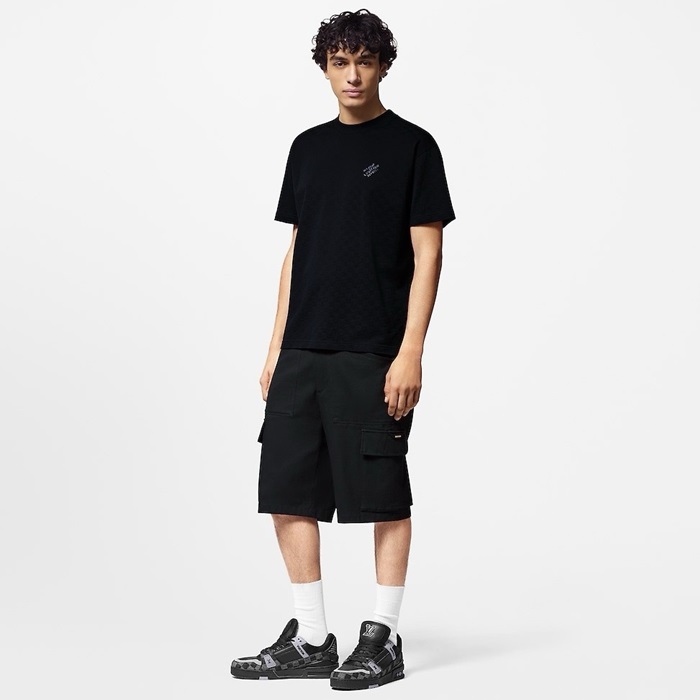 ルイヴィトンメンズブラックショートパンツc986