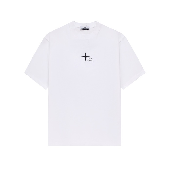 ストーンアイランドメンズホワイト半袖Tシャツc1005