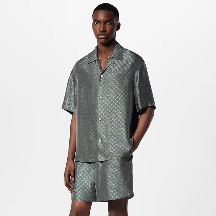 グッチメンズグリーンツーピース-c1008