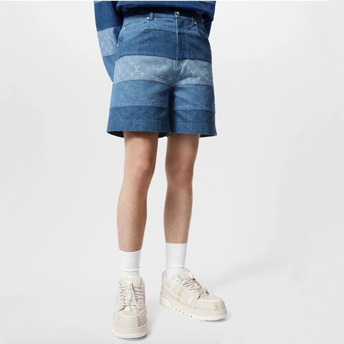 ルイヴィトンメンズブルーショートパンツc1015