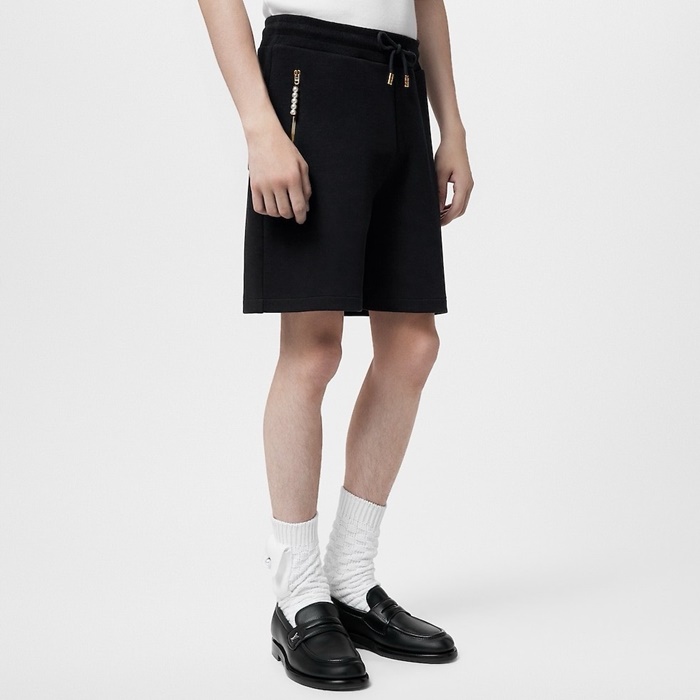 ルイヴィトンメンズブラックショートパンツc1024