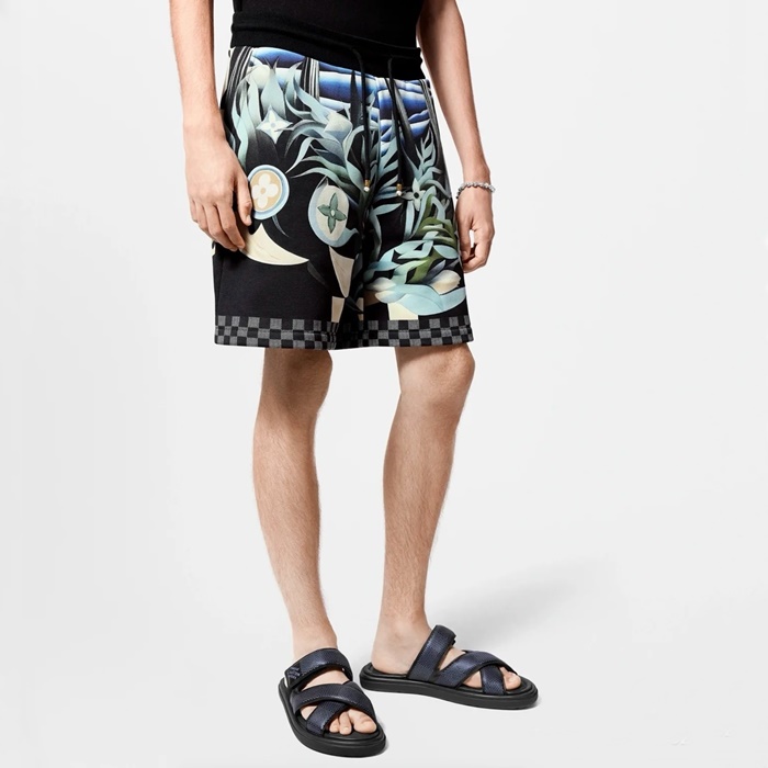 ルイヴィトンメンズブルーショートパンツc1025