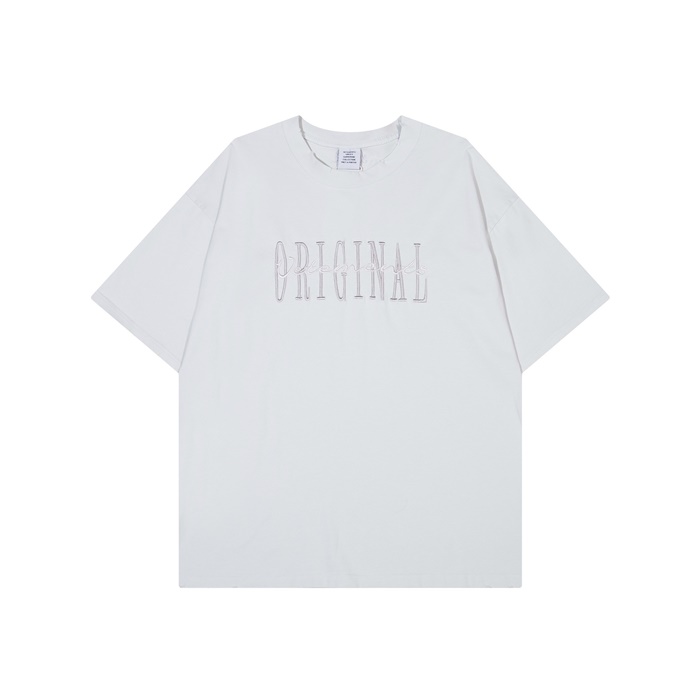 ヴェトモンユニセックスホワイト半袖Tシャツc1039