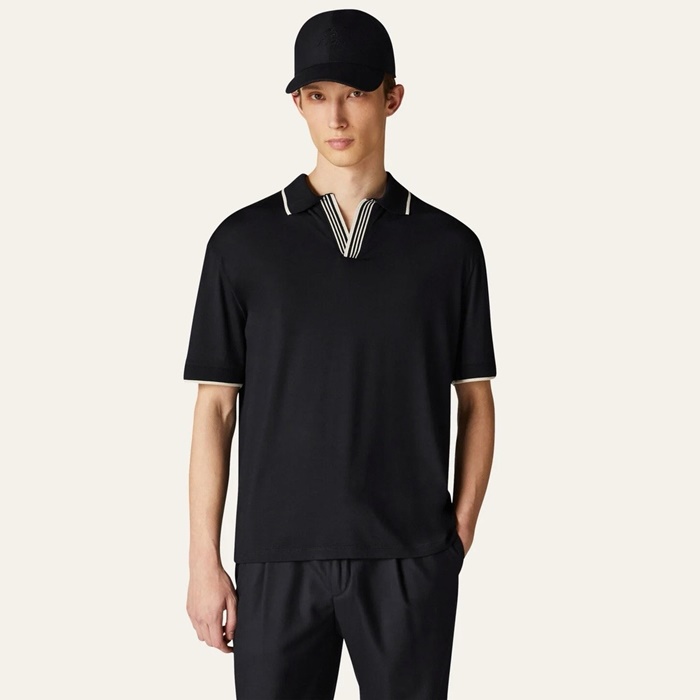 ロロピアーナメンズポロ半袖Tシャツc1037