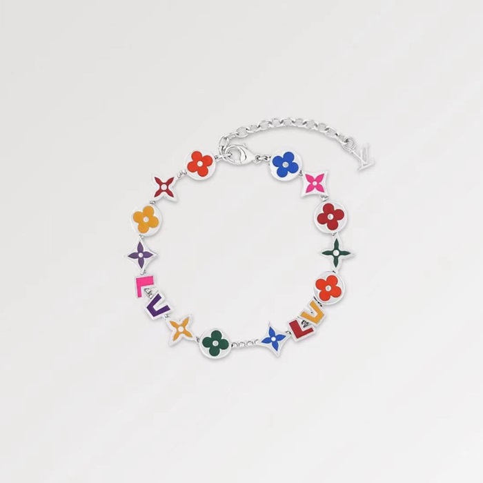 ルイヴィトンレディースホワイトゴールドブレスレットc1948