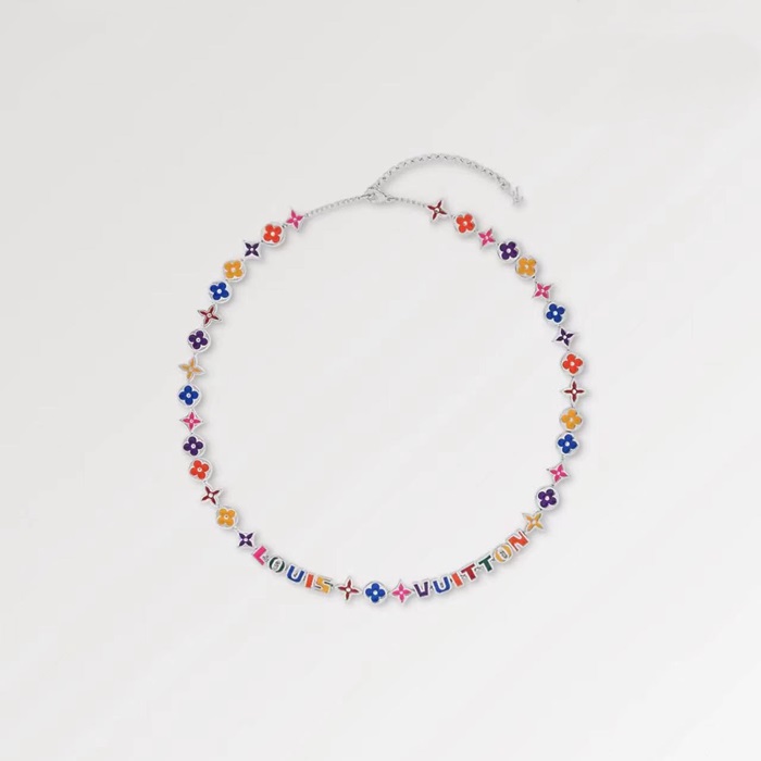 ルイヴィトンレディースホワイトゴールドネックレスc1949