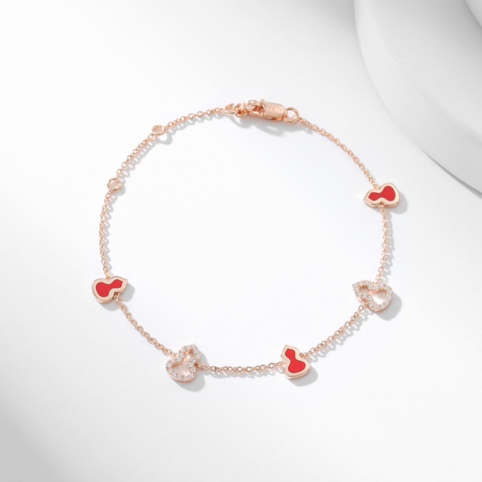 キューリンレディースローズゴールドブレスレット-c2041