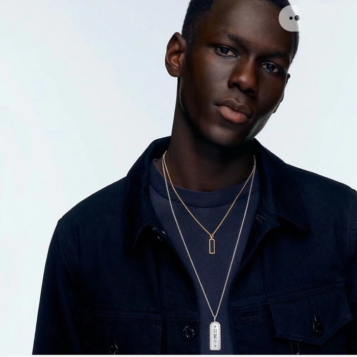 ルイヴィトンメンズラージタグペンダントネックレスc2080