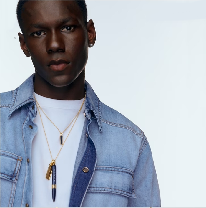 ルイヴィトンメンズラージタグペンダントネックレスc2081