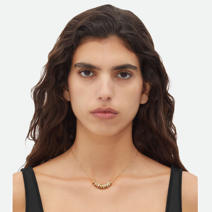 ボッテガヴェネタレディースイエローゴールドネックレスc2151