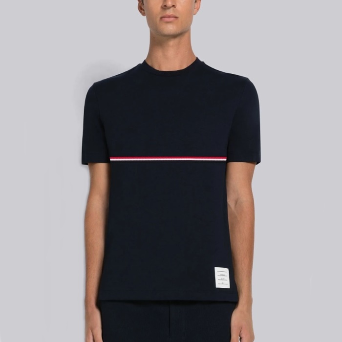 トムブラウンメンズクルーネック半袖Tシャツc1164