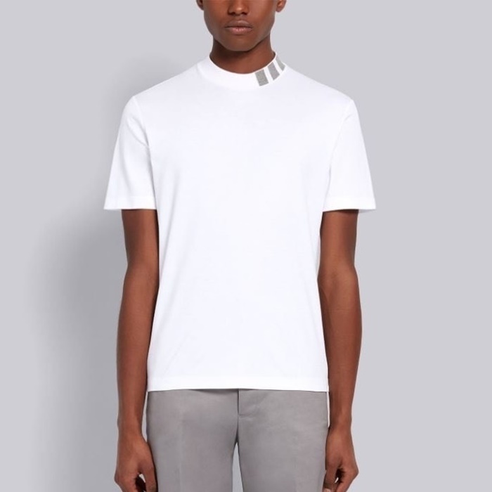 トムブラウンメンズクルーネック半袖Tシャツc1168