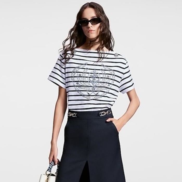 ルイヴィトンレディースホワイト半袖Tシャツc1181