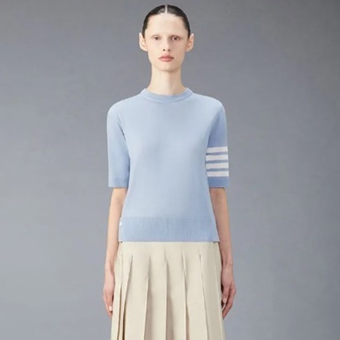 トムブラウンレディースラウンド半袖ニットc1223