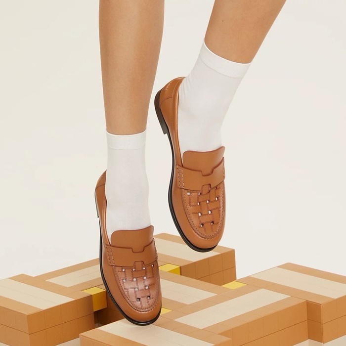 エルメスレディースケネディモカシンローファーs1077