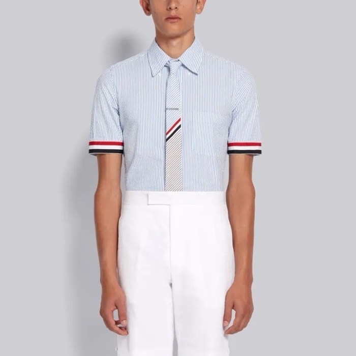 トムブラウンメンズ半袖シャツドレスシャツc1300