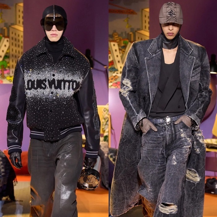 ルイヴィトンメンズブラックレザージャケットc1304