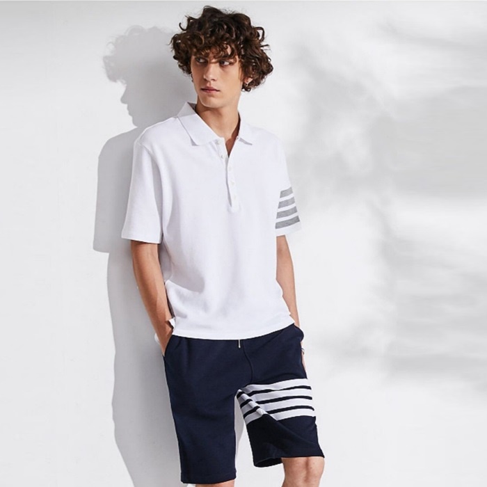 トムブラウンメンズポロ半袖Tシャツc1306