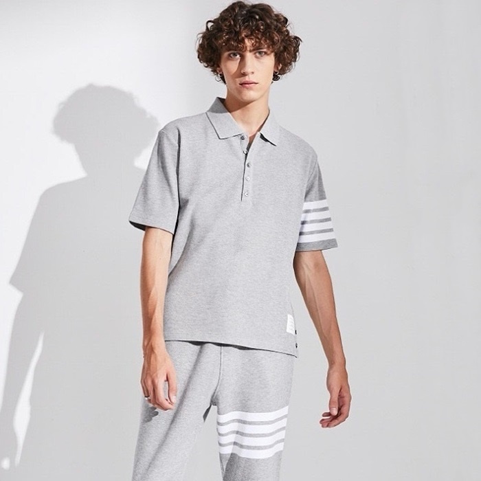 トムブラウンメンズポロ半袖Tシャツc1307