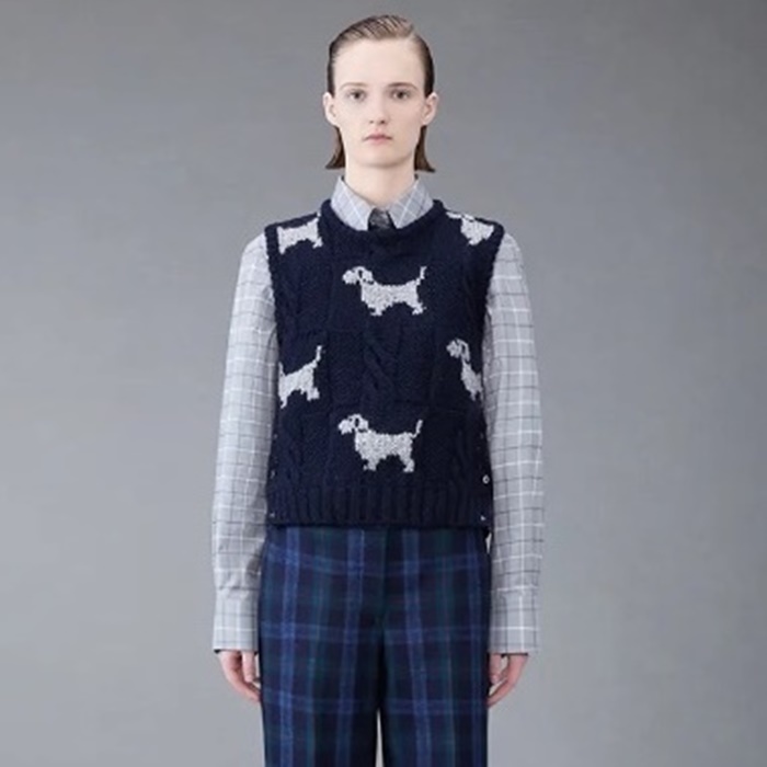 トムブラウンレディースラウンドベストc1336