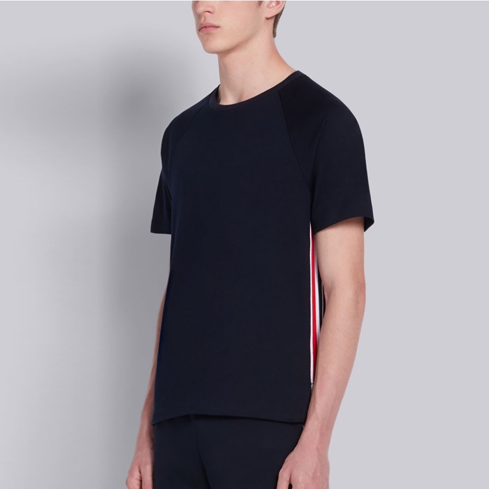 トムブラウンメンズラウンド半袖Tシャツc1357