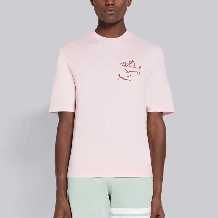 トムブラウンユニセックスラウンド半袖Tシャツc1360