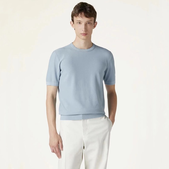 ロロピアーナメンズラウンド半袖Tシャツc1396