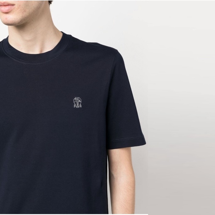 ブルネロクチネリメンズラウンドシャツc1409