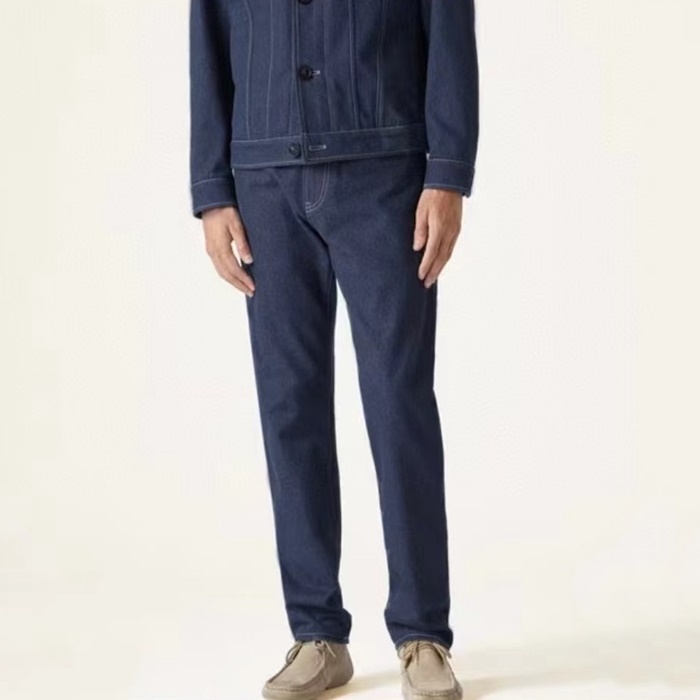 ロロピアーナメンズネイビージーンズc1433
