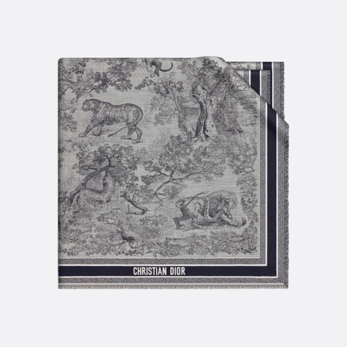 ディオールレディースネイビーマフラーc2220