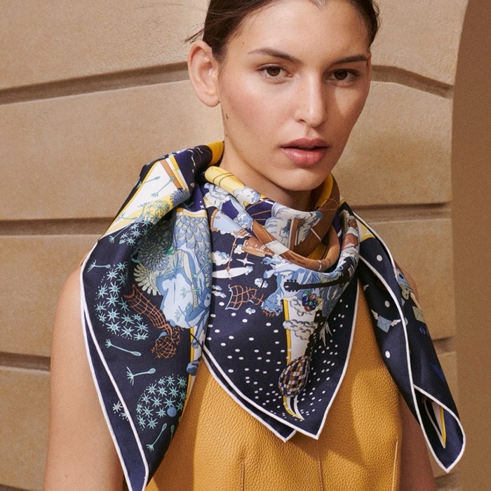 エルメスレディースネイビーニットc2241