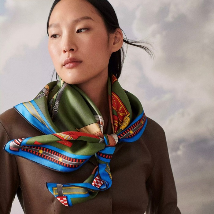 エルメスレディースグリーンニットc2245