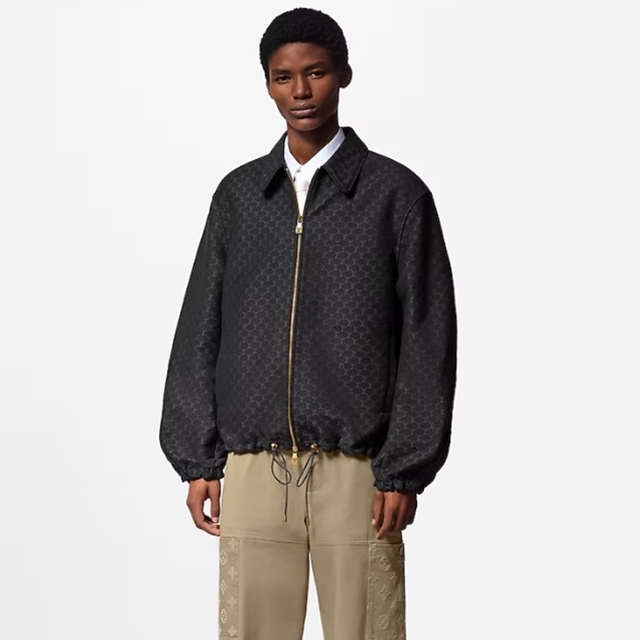 ルイヴィトンメンズブラックジャケットc1483